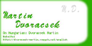 martin dvoracsek business card